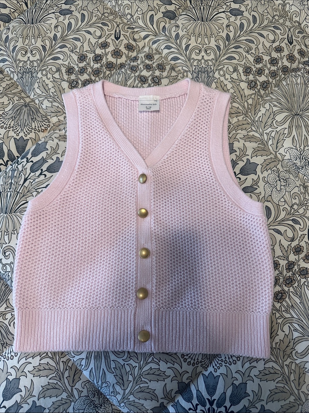 abercrombie kids Pale Pink Knit V-Neck Vest